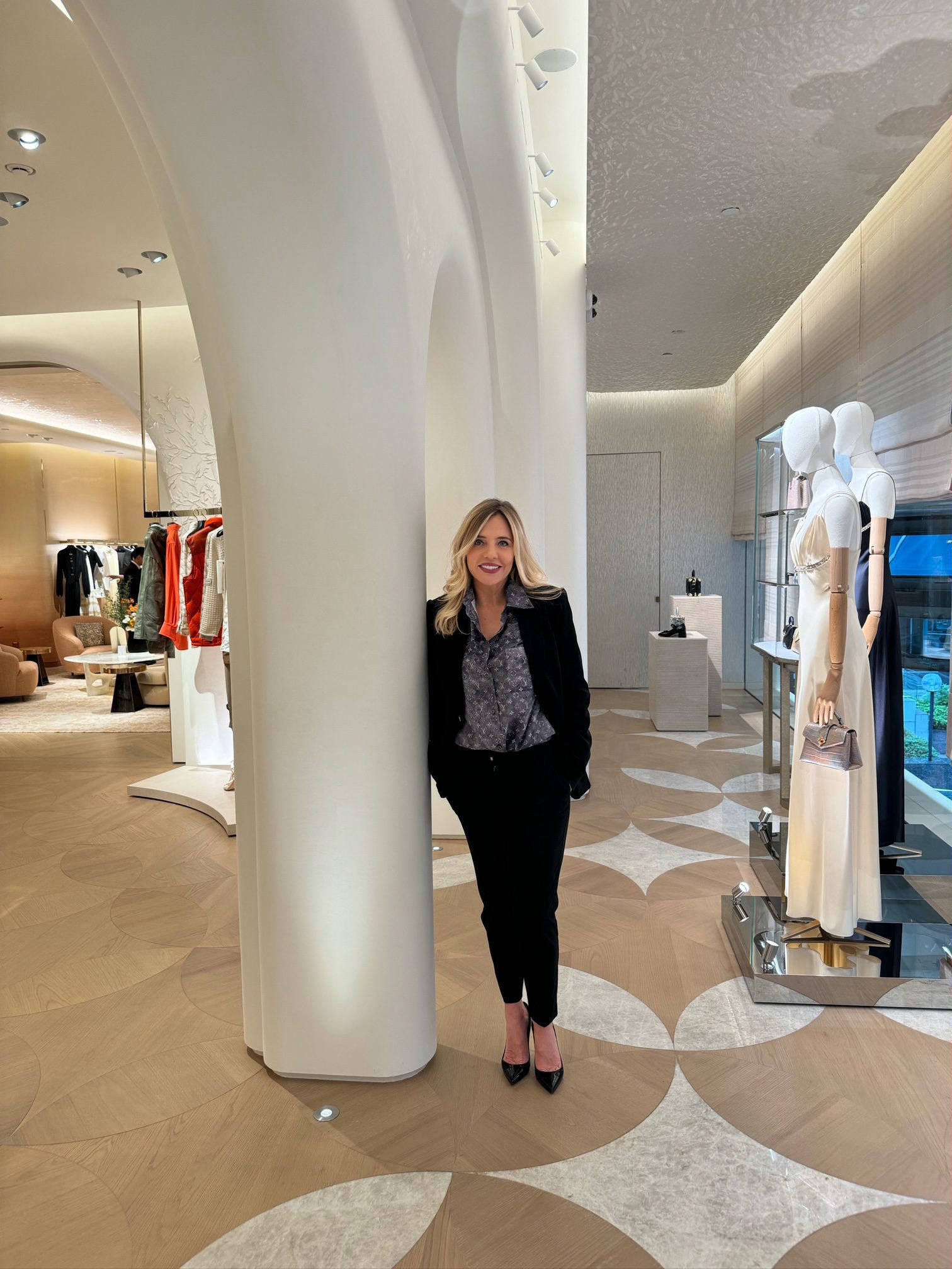 French Interior Designer Stephanie Coutas in Louis Vuitton Boutique, Singapre